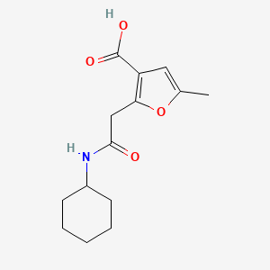 molecular formula C14H19NO4 B12610600 3-Furancarboxylic acid, 2-[2-(cyclohexylamino)-2-oxoethyl]-5-methyl- CAS No. 917614-42-7