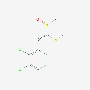 molecular formula C10H10Cl2OS2 B12610608 1,2-Dichloro-3-[2-(methanesulfinyl)-2-(methylsulfanyl)ethenyl]benzene CAS No. 648869-30-1