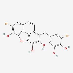 molecular formula C21H12Br2O6 B1261062 Urceolatin 