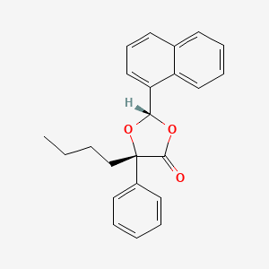 molecular formula C23H22O3 B12610653 (2S,5S)-5-Butyl-2-(naphthalen-1-yl)-5-phenyl-1,3-dioxolan-4-one CAS No. 887304-87-2