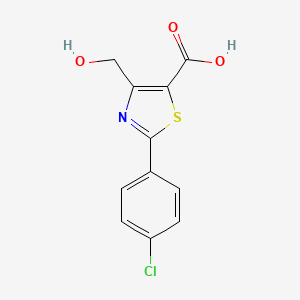 2-(4-Chlorophenyl)-4-(hydroxymethyl)-1,3-thiazole-5-carboxylic acid