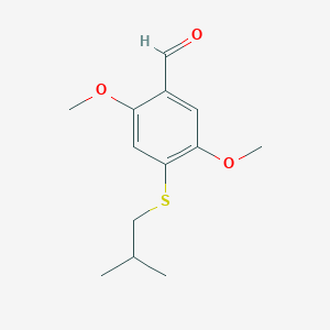 molecular formula C13H18O3S B12610669 Benzaldehyde, 2,5-dimethoxy-4-[(2-methylpropyl)thio]- CAS No. 648957-02-2