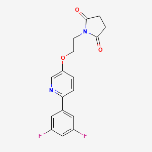 1-(2-{[6-(3,5-Difluorophenyl)pyridin-3-yl]oxy}ethyl)pyrrolidine-2,5-dione