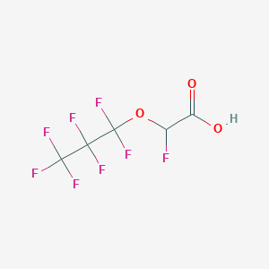 molecular formula CF3CF2CF2OCFHCOOH<br>C5H2F8O3 B12610674 Fluoro(heptafluoropropoxy)acetic acid CAS No. 919005-00-8