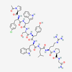 LHRH, ac-Dehydro-pro(1)-4-Cl-phe(2)-trp(3,6)-