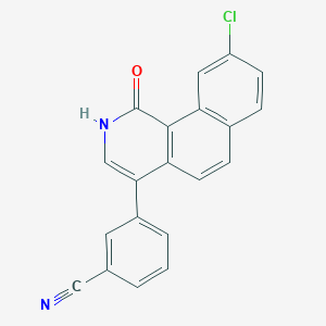 3-(9-Chloro-1-oxo-1,2-dihydrobenzo[h]isoquinolin-4-yl)benzonitrile