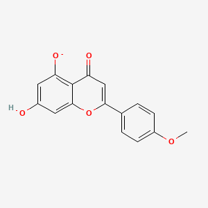 molecular formula C16H11O5- B1261073 5-hydroxy-2-(4-methoxyphenyl)-4-oxo-4H-chromen-7-olate 