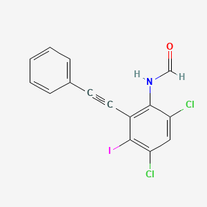 N-[4,6-Dichloro-3-iodo-2-(phenylethynyl)phenyl]formamide