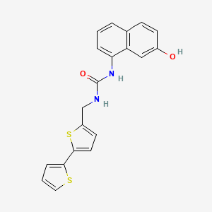 molecular formula C20H16N2O2S2 B12610734 Urea, N-([2,2'-bithiophen]-5-ylmethyl)-N'-(7-hydroxy-1-naphthalenyl)- CAS No. 648420-31-9