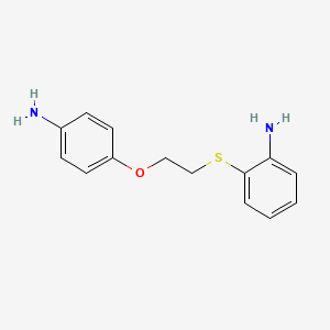 molecular formula C14H16N2OS B12610759 2-{[2-(4-Aminophenoxy)ethyl]sulfanyl}aniline CAS No. 919285-31-7