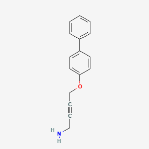 molecular formula C16H15NO B12610765 4-[([1,1'-Biphenyl]-4-yl)oxy]but-2-yn-1-amine CAS No. 918871-68-8