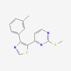 4-[4-(3-Methylphenyl)-1,3-thiazol-5-yl]-2-(methylsulfanyl)pyrimidine