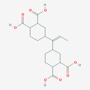 molecular formula C19H26O8 B12610774 4,4'-(Prop-1-ene-1,1-diyl)di(cyclohexane-1,2-dicarboxylic acid) CAS No. 650621-96-8