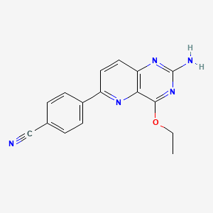 4-(2-Amino-4-ethoxypyrido[3,2-d]pyrimidin-6-yl)benzonitrile