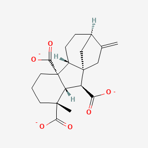 molecular formula C20H23O6-3 B1261080 gibberellin A25(2-) 