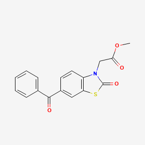 molecular formula C17H13NO4S B12610815 Methyl (6-benzoyl-2-oxo-1,3-benzothiazol-3(2H)-yl)acetate CAS No. 648410-41-7