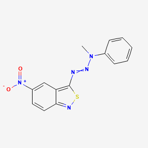 3-(3-Methyl-3-phenyltriaz-1-en-1-yl)-5-nitro-2,1-benzothiazole