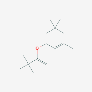 molecular formula C15H26O B12610839 3-[(3,3-Dimethylbut-1-en-2-yl)oxy]-1,5,5-trimethylcyclohex-1-ene CAS No. 648858-02-0