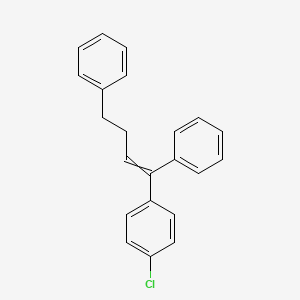 molecular formula C22H19Cl B12610850 1,1'-[1-(4-Chlorophenyl)but-1-ene-1,4-diyl]dibenzene CAS No. 649556-19-4