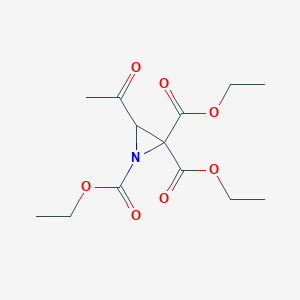 1,2,2-Aziridinetricarboxylic acid, 3-acetyl-, triethyl ester