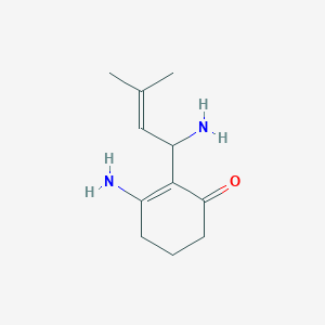 3-Amino-2-(1-amino-3-methylbut-2-en-1-yl)cyclohex-2-en-1-one