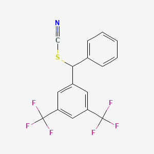 [3,5-Bis(trifluoromethyl)phenyl](phenyl)methyl thiocyanate