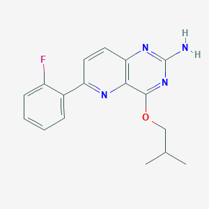 6-(2-Fluorophenyl)-4-(2-methylpropoxy)pyrido[3,2-d]pyrimidin-2-amine