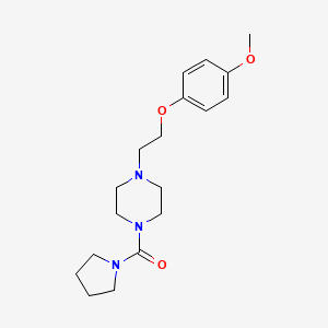 {4-[2-(4-Methoxyphenoxy)ethyl]piperazin-1-yl}(pyrrolidin-1-yl)methanone