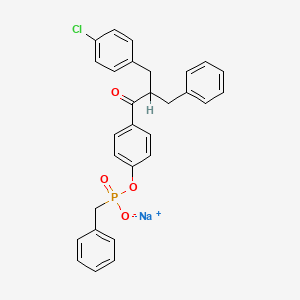 Sodium 4-benzyl-4-(1-oxo-2-(4-chlorobenzyl)-3-phenylpropyl)phenyl phosphonate