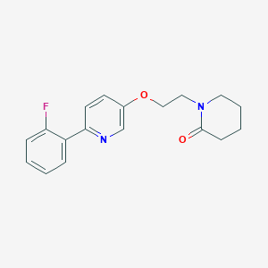 molecular formula C18H19FN2O2 B12610905 1-(2-{[6-(2-Fluorophenyl)pyridin-3-yl]oxy}ethyl)piperidin-2-one CAS No. 918145-97-8