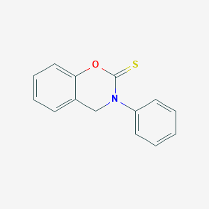 molecular formula C14H11NOS B12610914 2H-1,3-Benzoxazine-2-thione, 3,4-dihydro-3-phenyl- CAS No. 647849-49-8