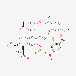 [3,5-Bis(2-acetyl-5-methoxyphenyl)-2-[bis(2-acetyl-5-methoxyphenoxy)phosphanyloxymethyl]-6-methyl-4-methylsulfanylphenyl] phosphite