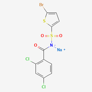 molecular formula C11H5BrCl2NNaO3S2 B1261094 Tasisulam sodium CAS No. 519055-63-1