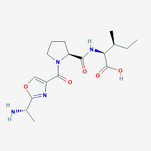 molecular formula C17H26N4O5 B12610944 1-{2-[(1S)-1-Aminoethyl]-1,3-oxazole-4-carbonyl}-L-prolyl-L-isoleucine CAS No. 647011-19-6