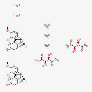 molecular formula C44H64N2O23 B1261095 Hydrocodone bitartrate hydrate CAS No. 34195-34-1