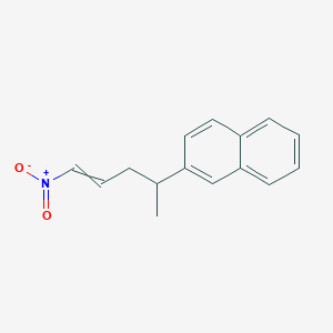 molecular formula C15H15NO2 B12610950 2-(5-Nitropent-4-en-2-yl)naphthalene CAS No. 915312-41-3