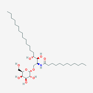 molecular formula C36H71NO9 B1261096 1-O-(alpha-D-galactopyranosyl)-N-dodecanoylphytosphingosine 