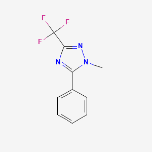 molecular formula C10H8F3N3 B12610963 1-Methyl-5-phenyl-3-(trifluoromethyl)-1H-1,2,4-triazole CAS No. 915303-70-7