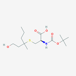 molecular formula C15H29NO5S B12610969 (2R)-2-(Tert-butoxycarbonylamino)-3-(1-hydroxy-3-methylhexan-3-ylthio)propanoic acid CAS No. 872188-55-1