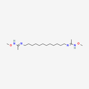 molecular formula C18H38N4O2 B12610974 (1E,1'E)-N',N''-(Dodecane-1,12-diyl)bis(N-methoxyethanimidamide) CAS No. 648441-31-0