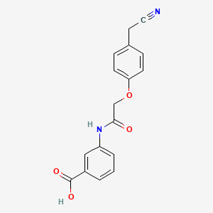 3-{2-[4-(Cyanomethyl)phenoxy]acetamido}benzoic acid