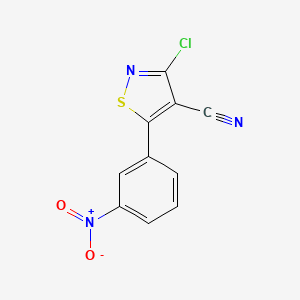 4-Isothiazolecarbonitrile, 3-chloro-5-(3-nitrophenyl)-