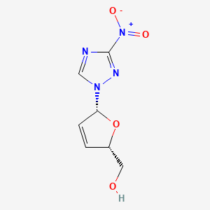 [(2S,5R)-5-(3-Nitro-1H-1,2,4-triazol-1-yl)-2,5-dihydrofuran-2-yl]methanol