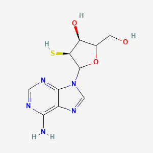 molecular formula C10H13N5O3S B1261110 (3S,4S)-5-(6-aminopurin-9-yl)-2-(hydroxymethyl)-4-mercapto-3-oxolanol 