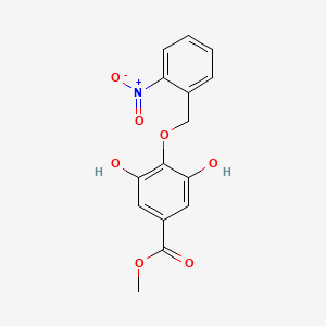 molecular formula C15H13NO7 B12611101 Methyl 3,5-dihydroxy-4-[(2-nitrophenyl)methoxy]benzoate CAS No. 649557-68-6