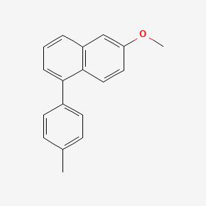 molecular formula C18H16O B12611104 6-Methoxy-1-(4-methylphenyl)naphthalene CAS No. 648933-77-1