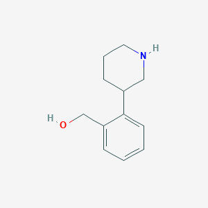 molecular formula C12H17NO B12611110 [2-(Piperidin-3-yl)phenyl]methanol CAS No. 879545-49-0