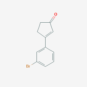 molecular formula C11H9BrO B12611120 3-(3-Bromophenyl)cyclopent-2-EN-1-one CAS No. 885323-01-3