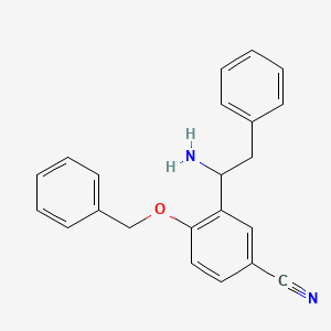 3-(1-Amino-2-phenylethyl)-4-(benzyloxy)benzonitrile