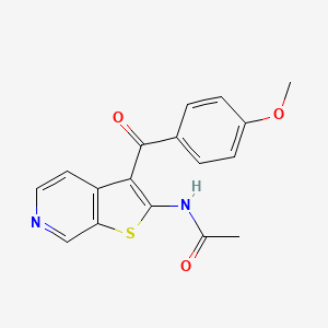 molecular formula C17H14N2O3S B12611136 N-[3-(4-Methoxybenzoyl)thieno[2,3-c]pyridin-2-yl]acetamide CAS No. 914644-27-2